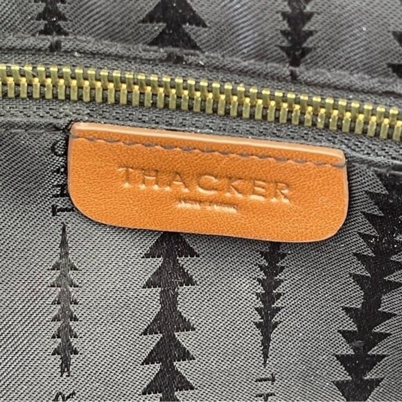 Thacker New York Leather Zip Clutch Bag - Picture 2 of 6